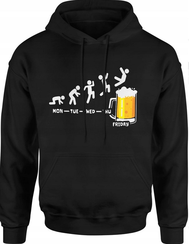 Bluza męska z kapturem Weekend - piwo prezent dla piwosza