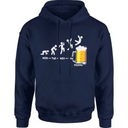  Bluza męska z kapturem Weekend - piwo prezent dla piwosza granatowa