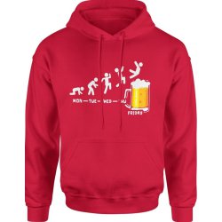  Bluza męska z kapturem Weekend - piwo prezent dla piwosza czerwona