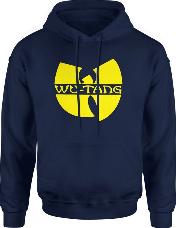 Bluza męska z kapturem Wu-Tang Clan hip hop rap granatowa