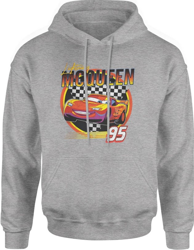 Bluza męska z kapturem Zygzak Mcqueen Auta Cars szara