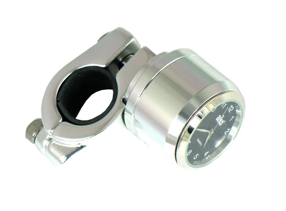 Chromowany zegarek na kierownicę lub na śrubę