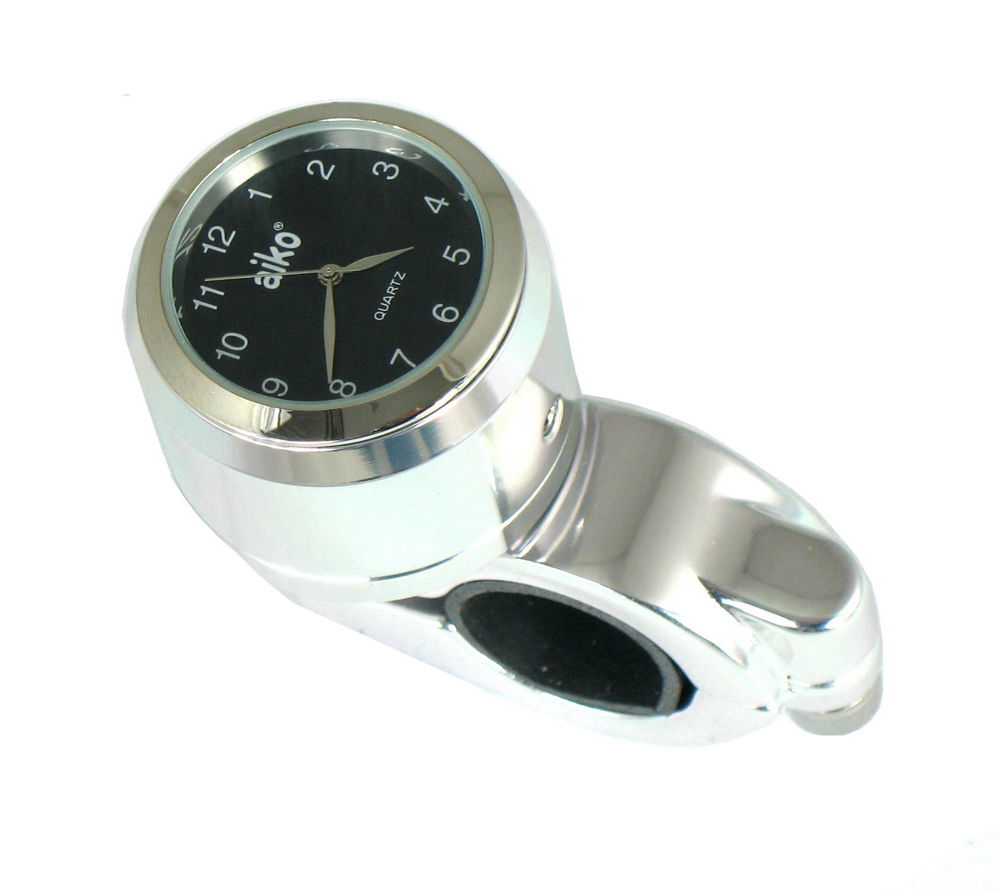 Chromowany zegarek na kierownicę lub na śrubę