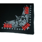 Chusta motocyklowa, bandana motyw czaszka 666