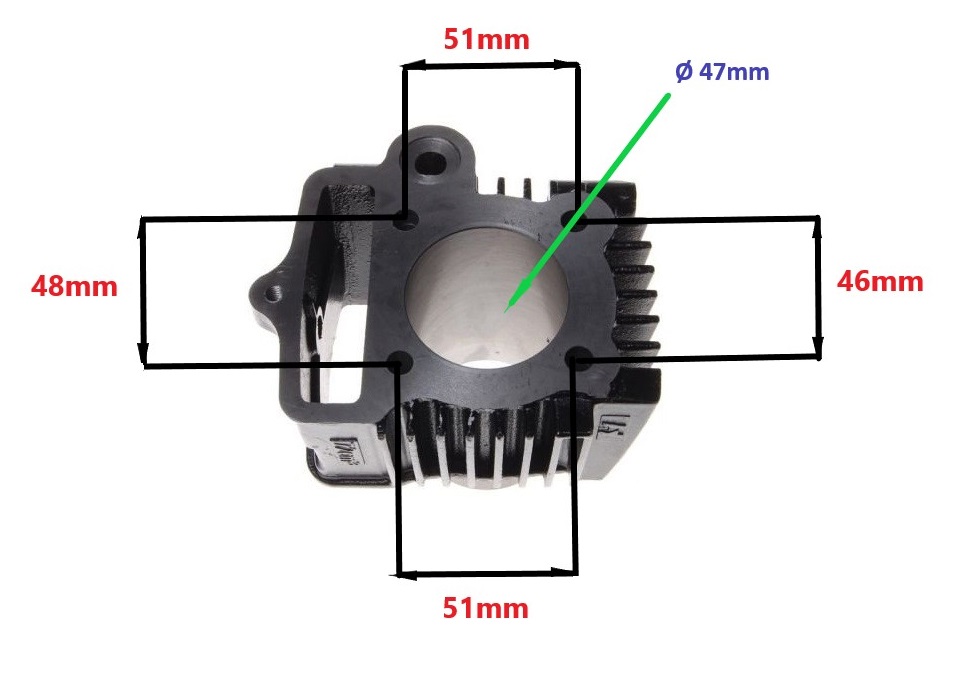 Cylinder do motorowerów 4T / 139FMB 72ccm - Tune-ex
