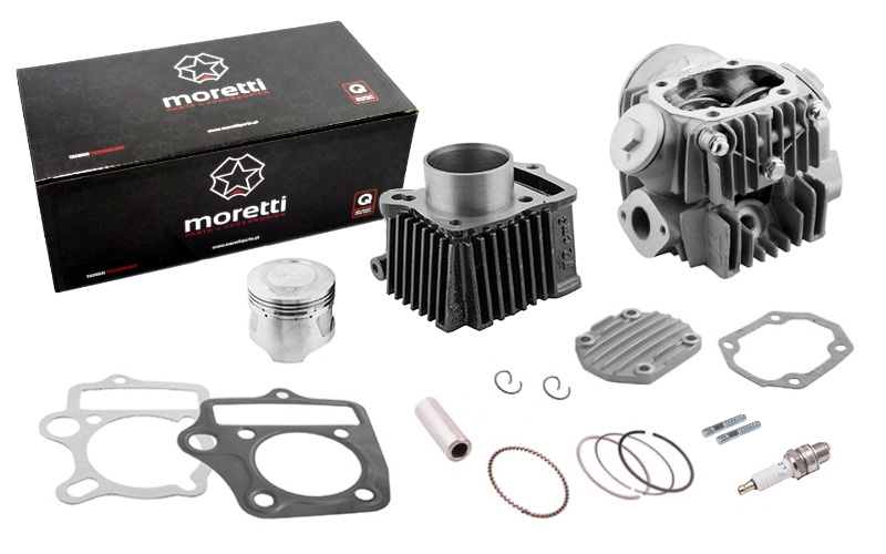 Cylinder + głowica motorowery 4T/139FMB 80ccm + świeca