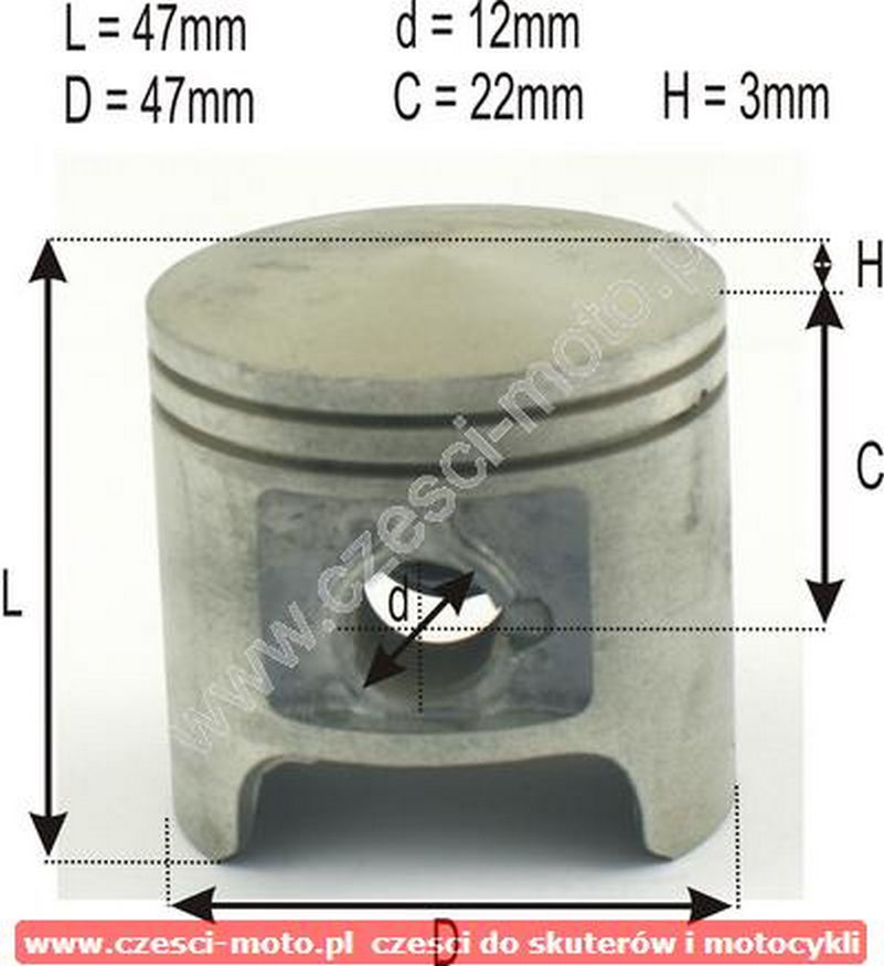 Cylinder do skuterów z silnikiem 2T Peugeot AC 70ccm Power Force