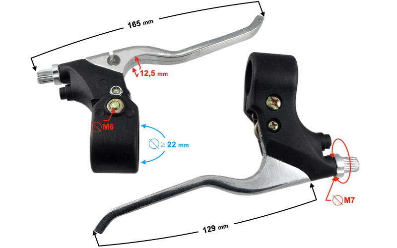 Dźwignia hamulca ręczna lewa i prawa Pocket Bike