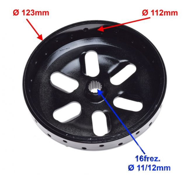 Dzwon sprzęgła 112mm do skuterów 2T - tuning