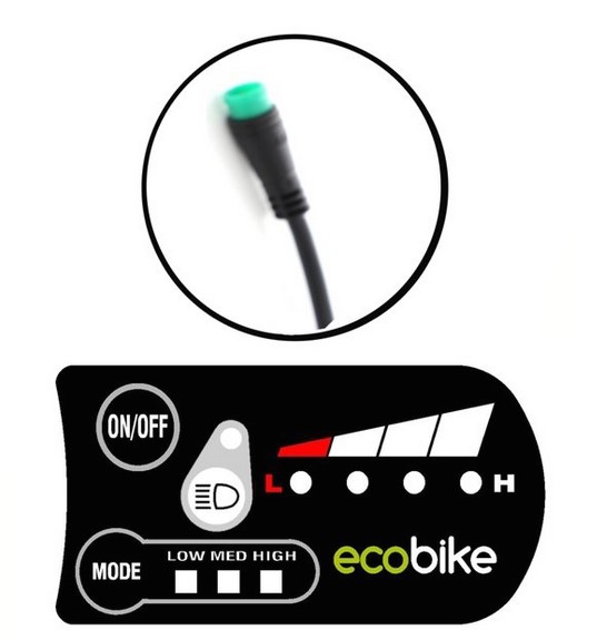 Ecobike wyświetlacz LED wodoodporny Trafik