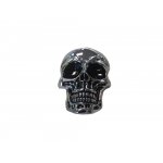 Emblemat chromowana czaszka 3x4 cm