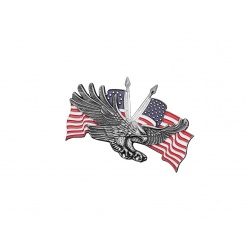  Emblemat orzeł z flagą USA