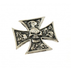  Emblemat w kształcie krzyża z czaszkami