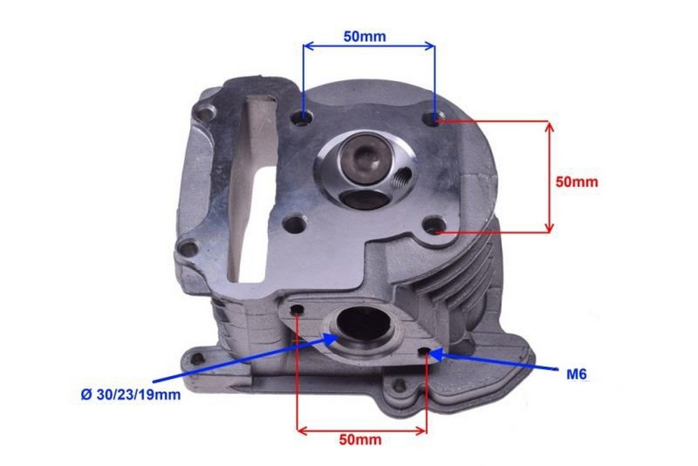 Głowica cylindra do skuterów z silnikiem 4T / GY6/ 139QMB 50ccm