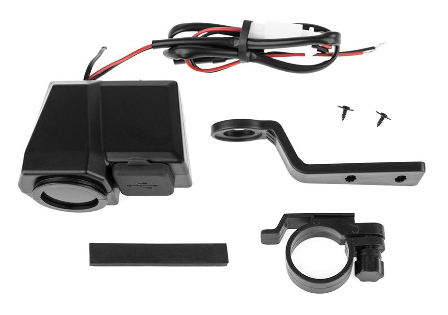 Gniazdo motocyklowe z wyświetlaczem - USB QC