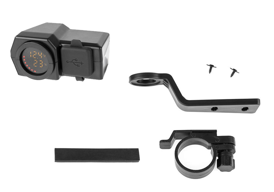 Gniazdo motocyklowe z wyświetlaczem - USB QC