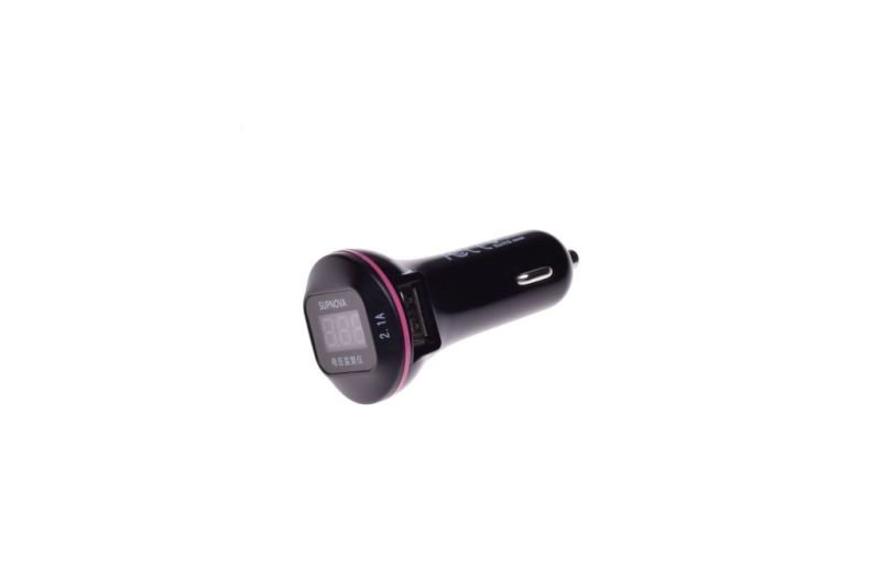 Gniazdo USB podwójne z wyświetlaczem