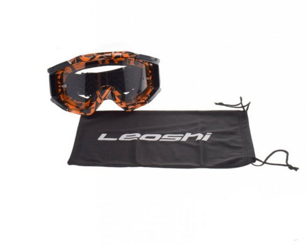 Gogle Enduro MX Leoshi pomarańczowy neon