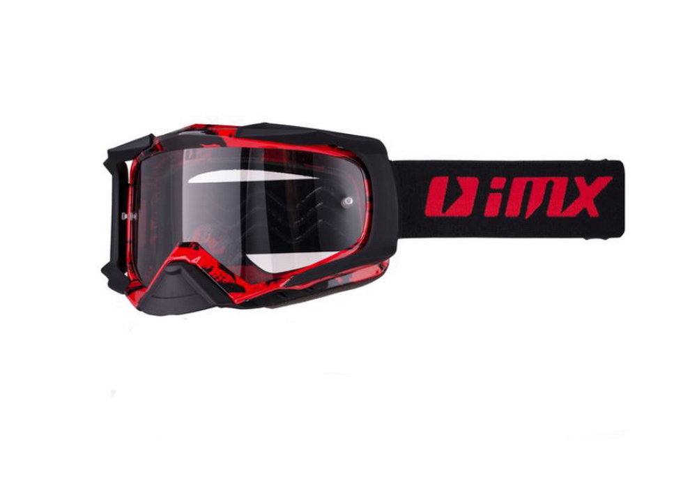 Gogle IMX Dust Graphic Red/Black Matt + 2 szyby (jasna i ciemna) w zestawie