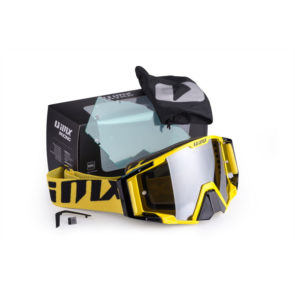 Gogle IMX Sand Yellow/Black Silver Iridium + 2 szyby (jasna i irydowa) w zestawie