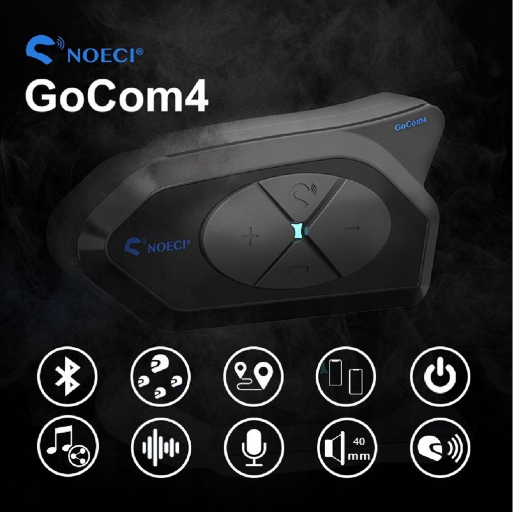 Interkom motocyklowy Noeci GoCom4 Bluetooth Radio Fm Konferencja NOWOŚĆ