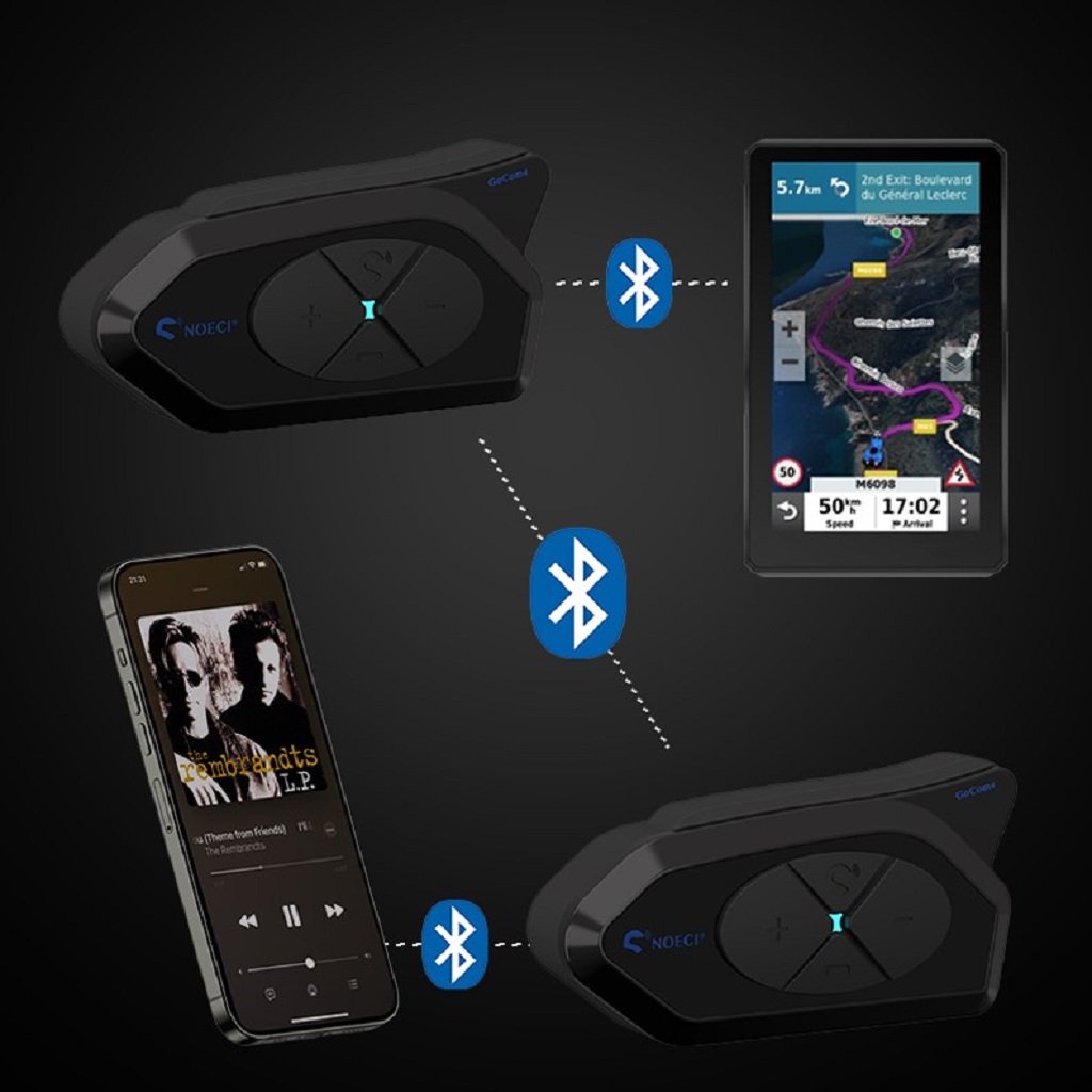 Interkom motocyklowy Noeci GoCom4 Bluetooth Radio Fm Konferencja NOWOŚĆ