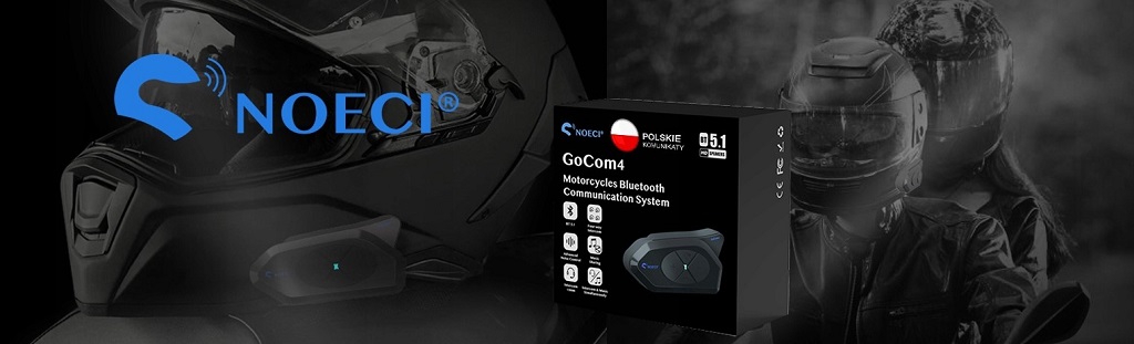Interkom motocyklowy Noeci GoCom4 Bluetooth Radio Fm Konferencja NOWOŚĆ