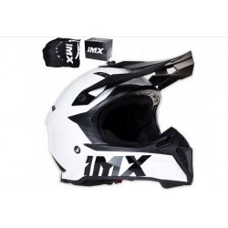  Kask iMX Racing FMX-02 biało-czarny