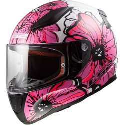  Kask LS2 FF353 Rapid Poppies White Pink