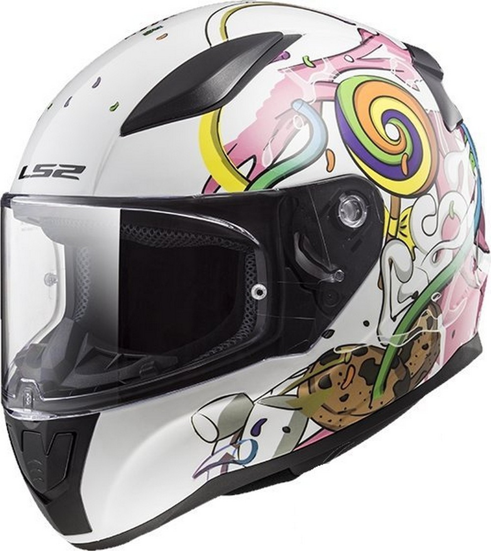 Kask LS2 FF353J Rapid Mini / Junior Crazy Pop White Pink