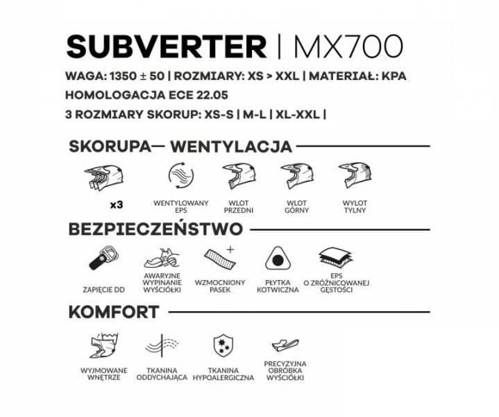  Kask LS2 MX700 Subverter Evo Gammax H-V Yel-Gr
