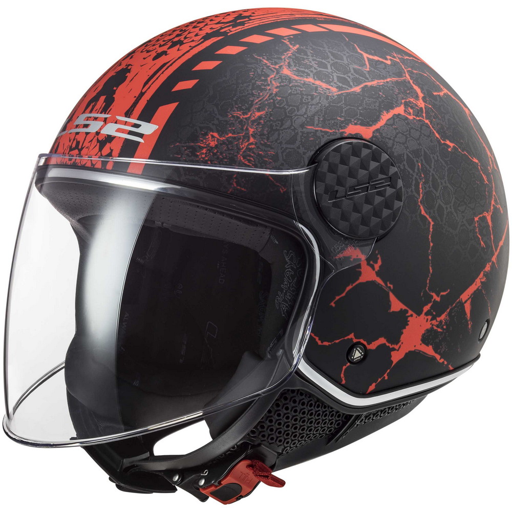 Kask LS2 OF558 Sphere Lux Snake Matt Black Red