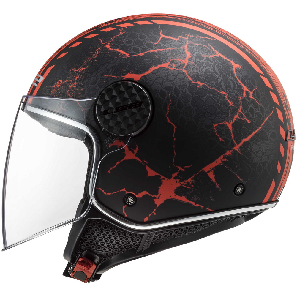 Kask LS2 OF558 Sphere Lux Snake Matt Black Red