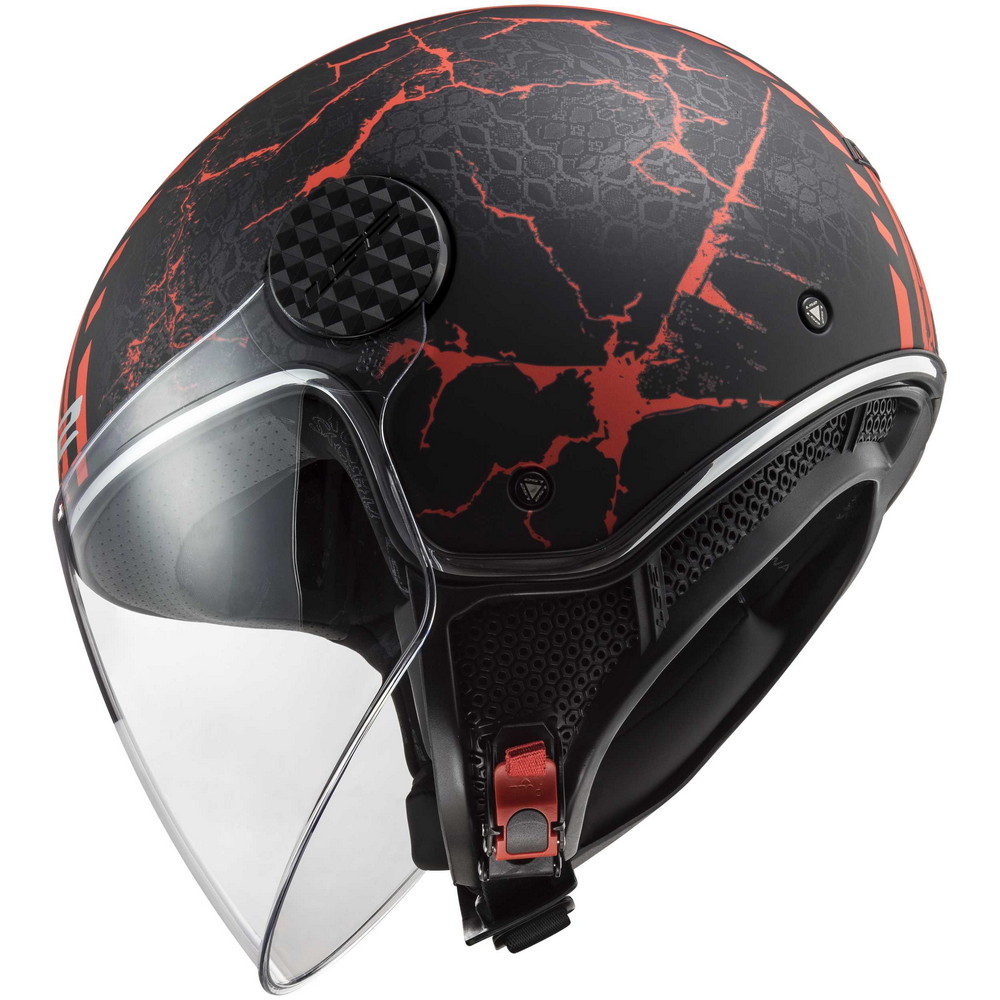 Kask LS2 OF558 Sphere Lux Snake Matt Black Red