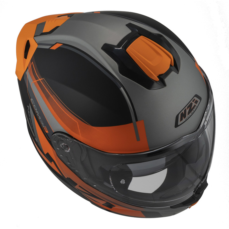Kask Motocyklowy Nzi Combi 3 Duo Daily Black Orange Antracite Matt