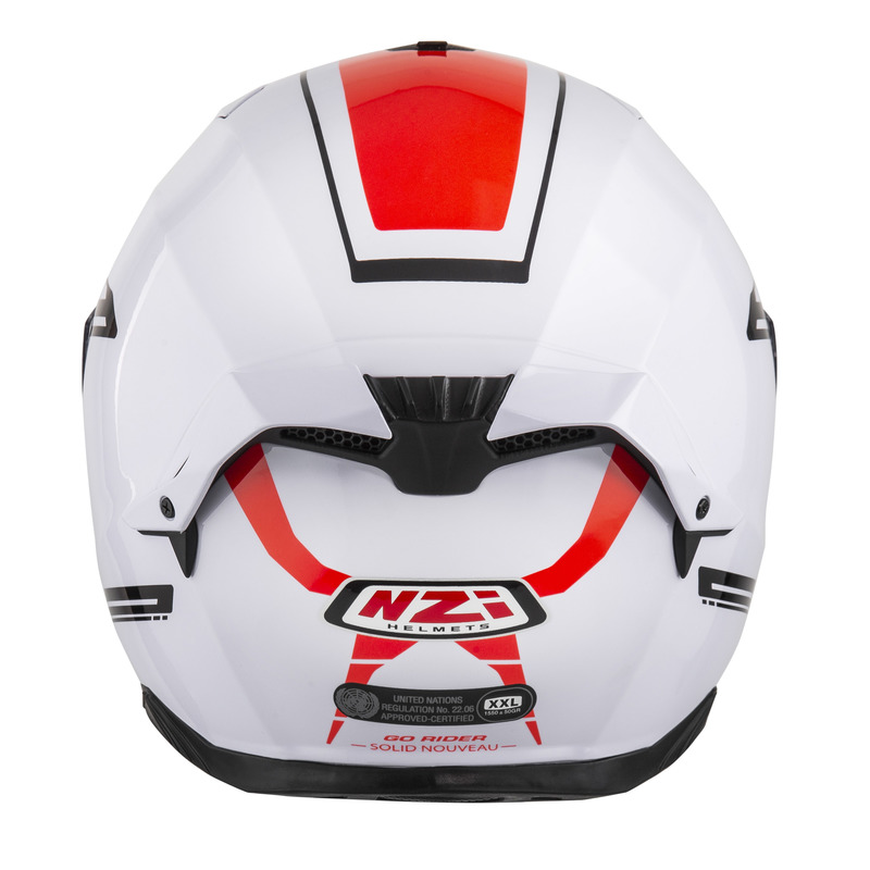 Kask Motocyklowy Nzi Go Rider Stream Duo Solid Nouveau White