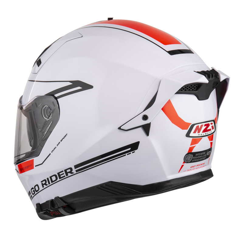 Kask Motocyklowy Nzi Go Rider Stream Duo Solid Nouveau White