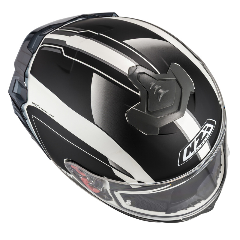 Kask Motocyklowy Nzi Trendy Stream Elegance White Black Tinted S Matt