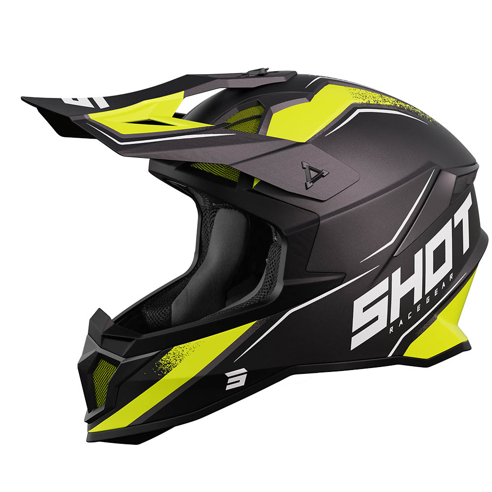 Kask Shot Moto Prism Black Neon Yellow