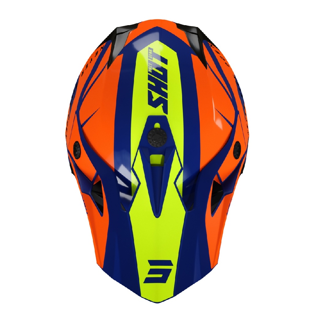 Kask Shot Moto Pulse Revenge Navy Orange Neon Yellow