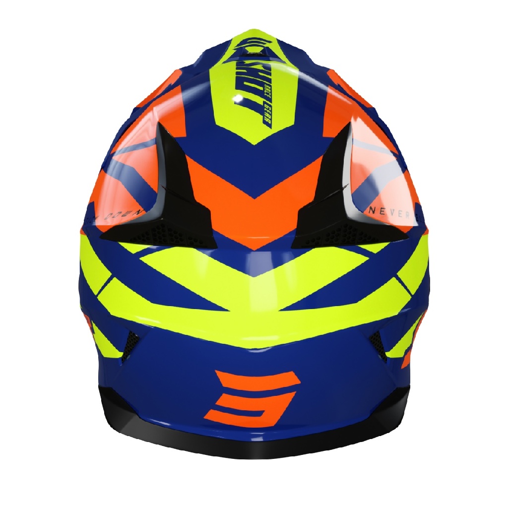 Kask Shot Moto Pulse Revenge Navy Orange Neon Yellow