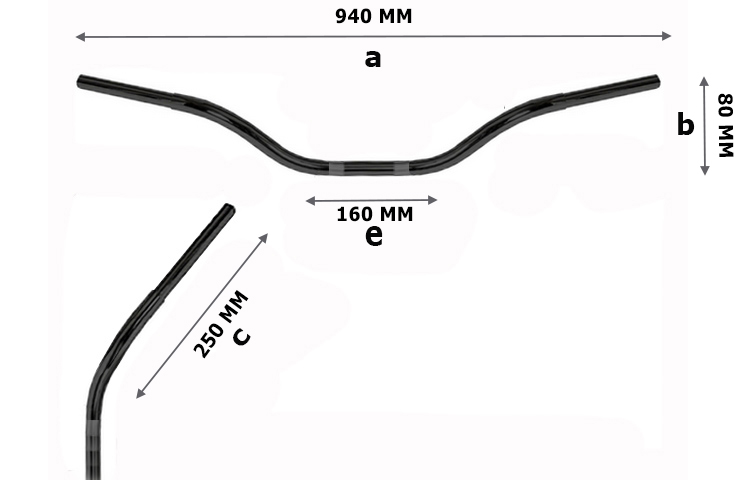 Kierownica motocyklowa Beachbar 25,4mm manetki 22mm czarna