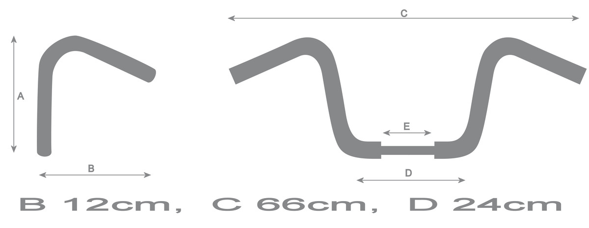 Kierownica Drag chromowa 22mm