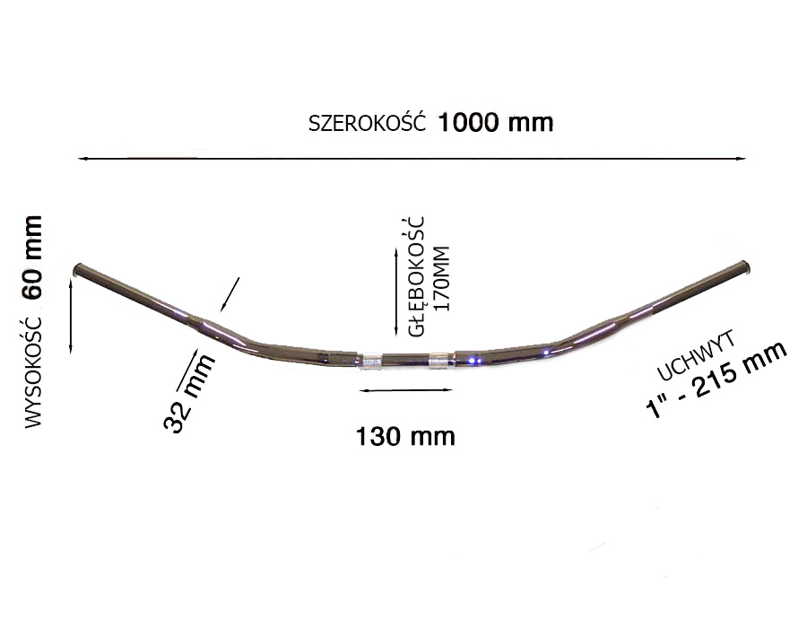 Kierownica Fat Flyer 32/25,4mm dwuśrednicowa