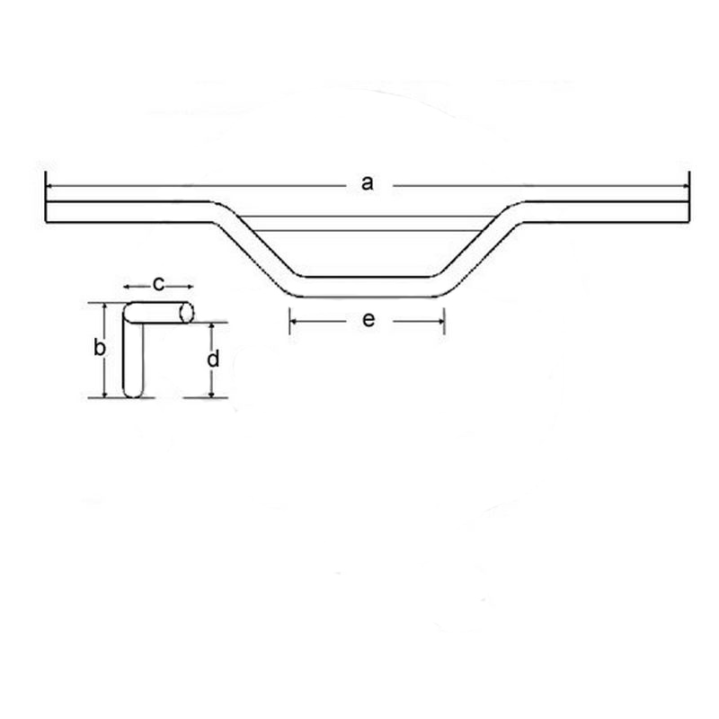Kierownica TRW MCL153B Moto-Cross niska aluminiowa 22mm