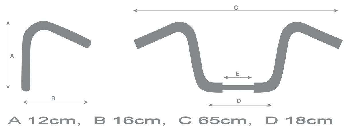 Kierownica motocyklowa Jack 25,4mm dwupoziomowa