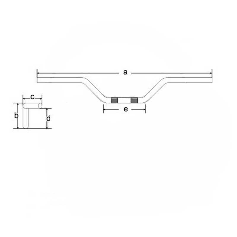 Kierownica TRW MCL112SC touring wysoka stal chrom 22mm