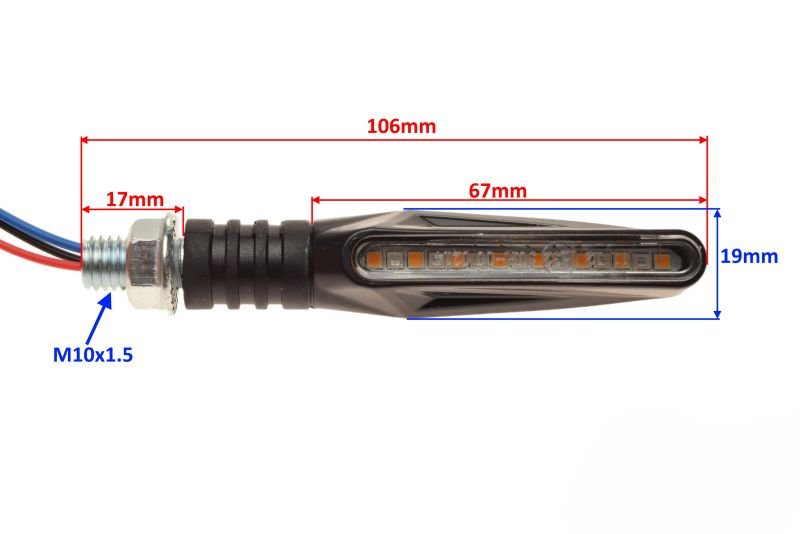 Kierunkowskaz sekwencyjny LED - czarny