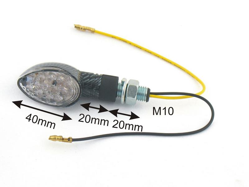 Kierunkowskazy kierunki owal 16 diod carbon LED