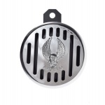 Klakson motocyklowy chromowany z orłem  12V